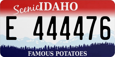 ID license plate E444476