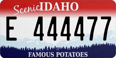 ID license plate E444477