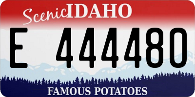 ID license plate E444480