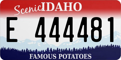 ID license plate E444481
