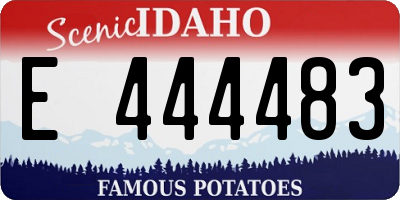 ID license plate E444483