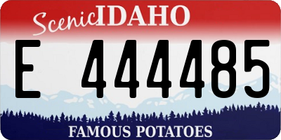 ID license plate E444485