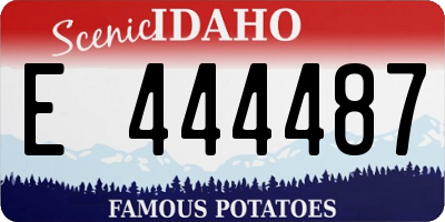 ID license plate E444487