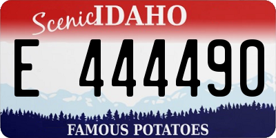 ID license plate E444490