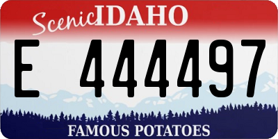 ID license plate E444497