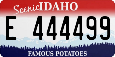 ID license plate E444499