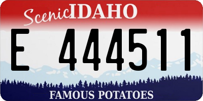 ID license plate E444511