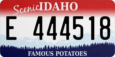 ID license plate E444518