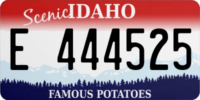 ID license plate E444525