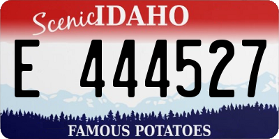 ID license plate E444527