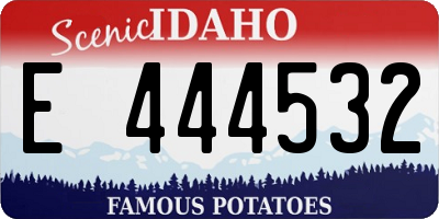 ID license plate E444532