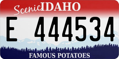 ID license plate E444534