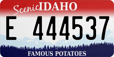 ID license plate E444537
