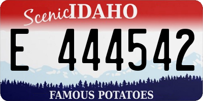 ID license plate E444542