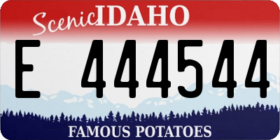 ID license plate E444544