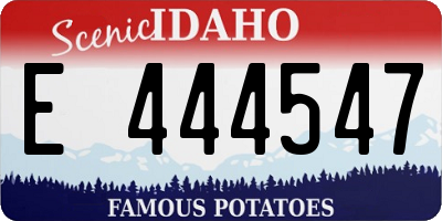 ID license plate E444547