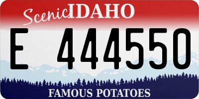 ID license plate E444550
