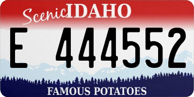 ID license plate E444552