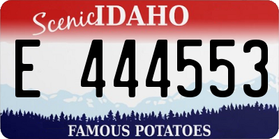 ID license plate E444553