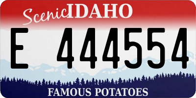 ID license plate E444554
