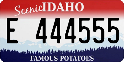 ID license plate E444555