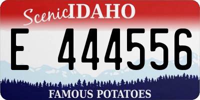 ID license plate E444556