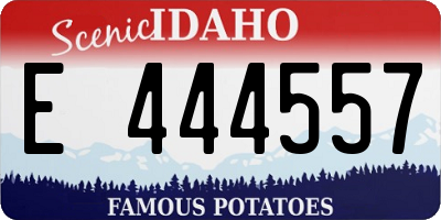 ID license plate E444557
