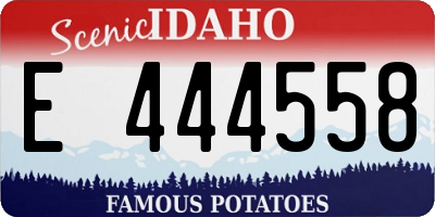 ID license plate E444558