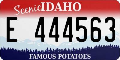 ID license plate E444563