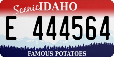 ID license plate E444564