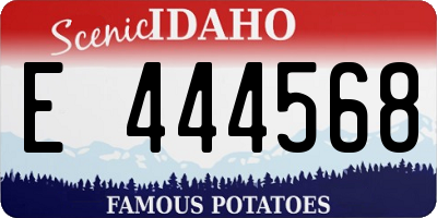 ID license plate E444568
