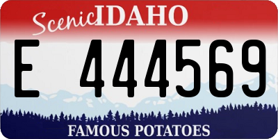 ID license plate E444569
