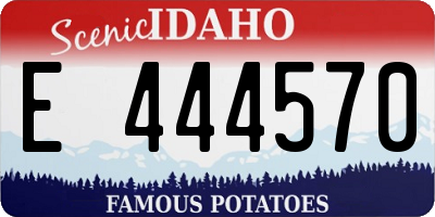 ID license plate E444570