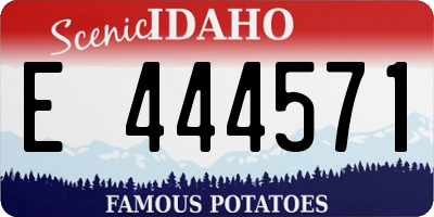 ID license plate E444571