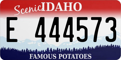 ID license plate E444573