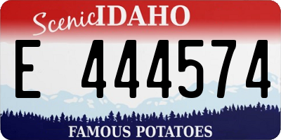 ID license plate E444574
