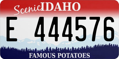 ID license plate E444576