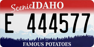 ID license plate E444577