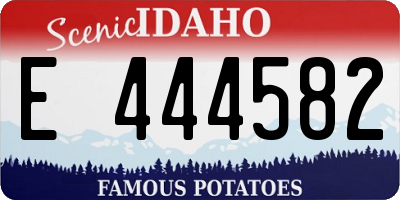 ID license plate E444582