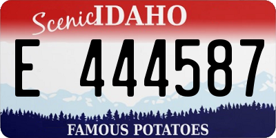 ID license plate E444587