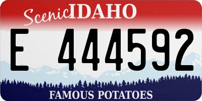 ID license plate E444592