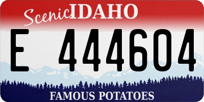 ID license plate E444604