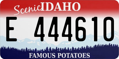 ID license plate E444610