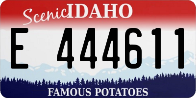 ID license plate E444611