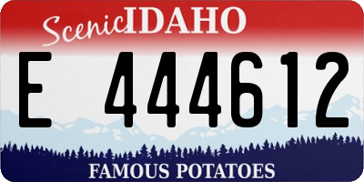 ID license plate E444612