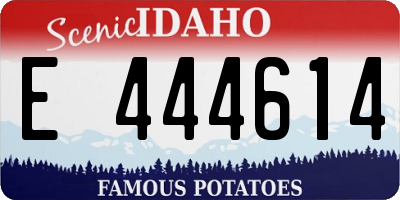 ID license plate E444614