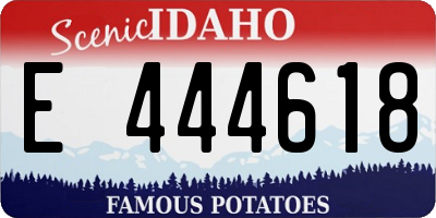 ID license plate E444618