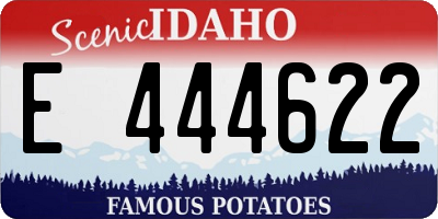 ID license plate E444622