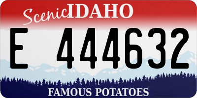 ID license plate E444632