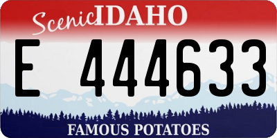 ID license plate E444633